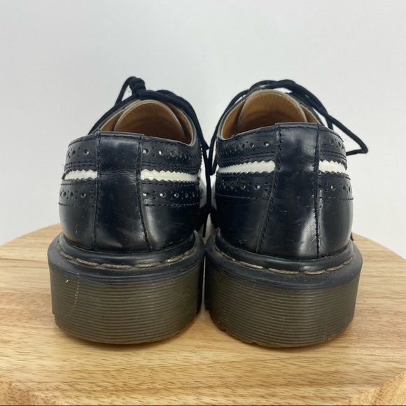 Vintage 90s Dr Martens Wing  Tip Oxfords Leather Shoes Made in England - Picture 4 of 11